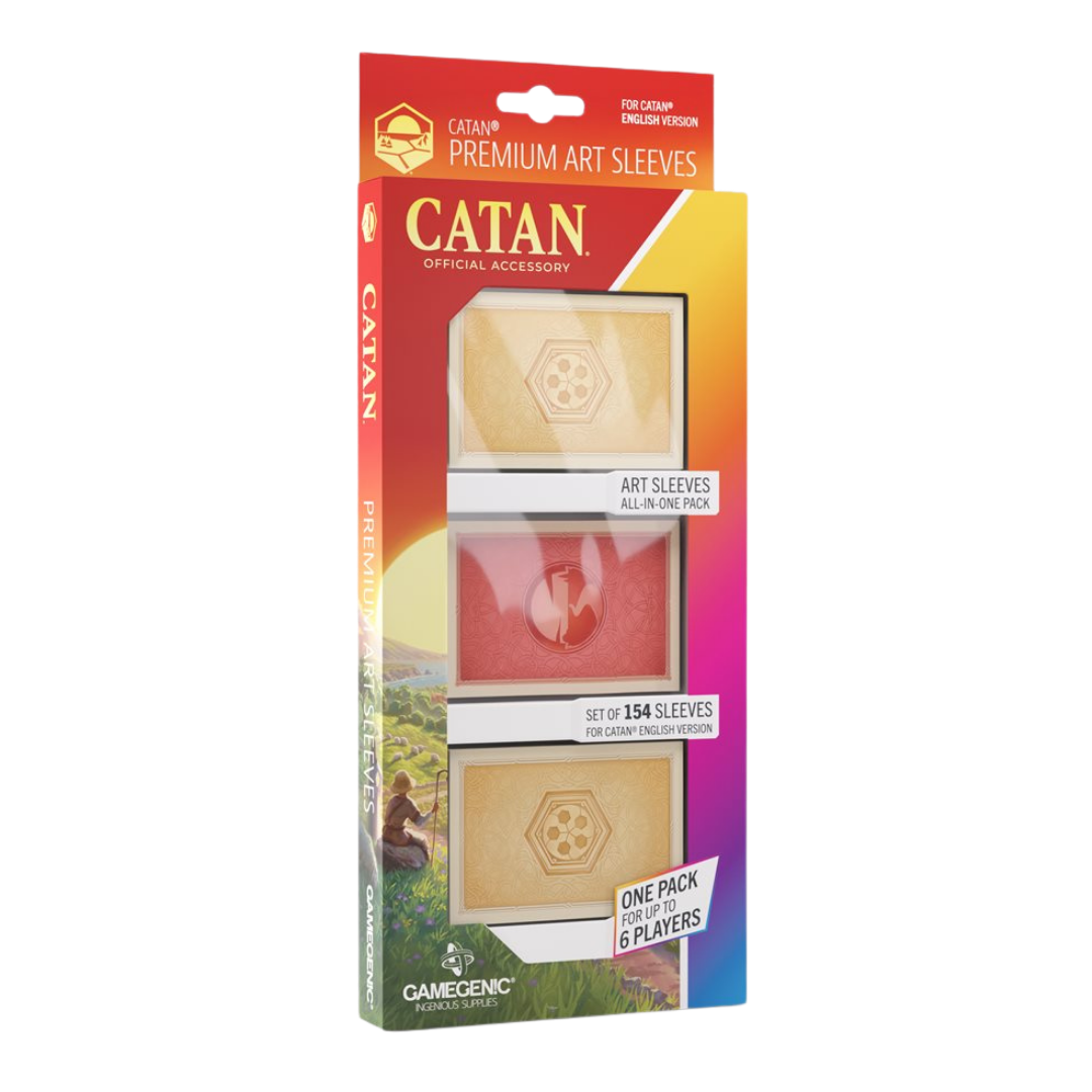 Gamegenic CATAN English Premium Art Sleeves 154 count official card sleeve pack

