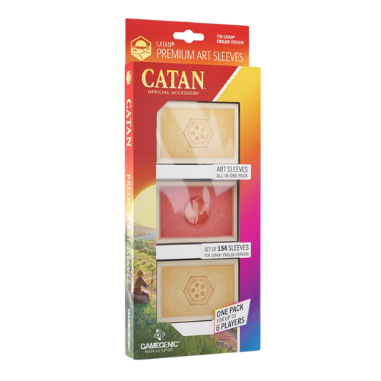 Gamegenic CATAN English Premium Art Sleeves 154 count official card sleeve pack
