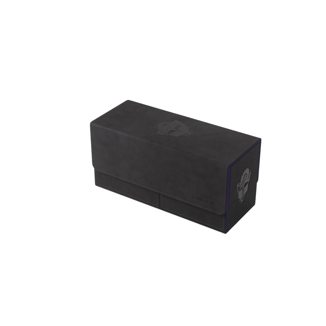 Gamegenic Academic XL Black Purple closed deck box for 133 double-sleeved trading cards