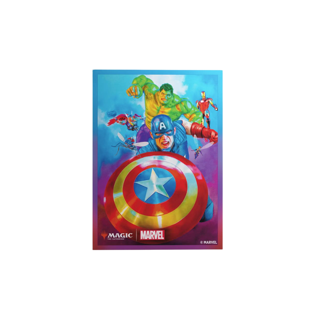 Gamegenic MTG Marvel Captain America Premium Art Sleeves 105 count for trading card game protection and play