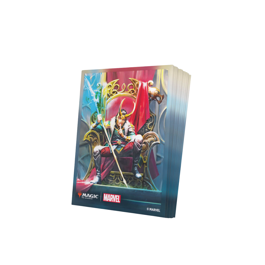 Gamegenic MTG Marvel Loki Premium Art Sleeves 105 count for trading card game protection and deck customization