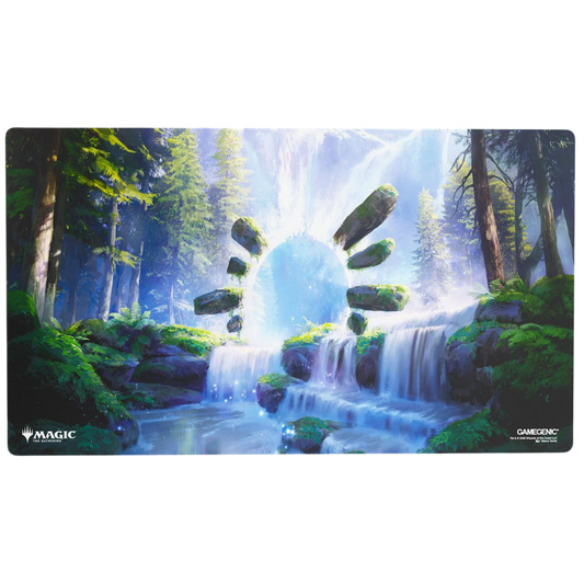 Gamegenic MTG Strixhaven Dreamroot Cascade playmat with non slip rubber backing