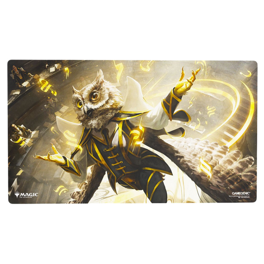 Gamegenic MTG Strixhaven Stirring Hopesinger playmat with non slip rubber backing