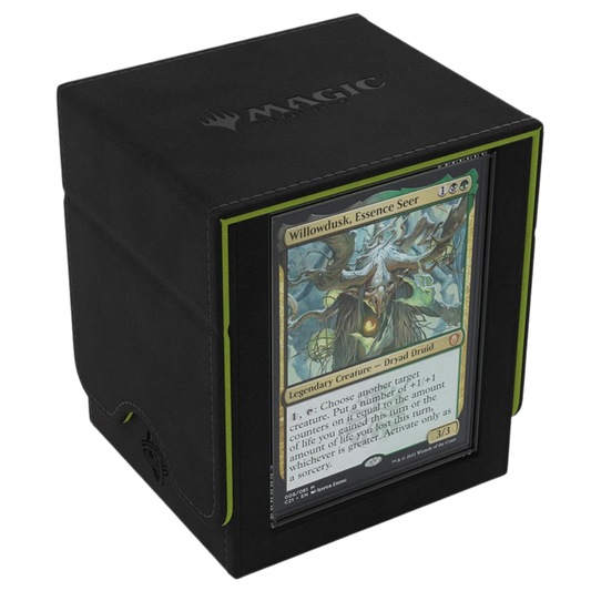 Gamegenic Squire Plus XL Black Green MTG deck box for double sleeved trading cards