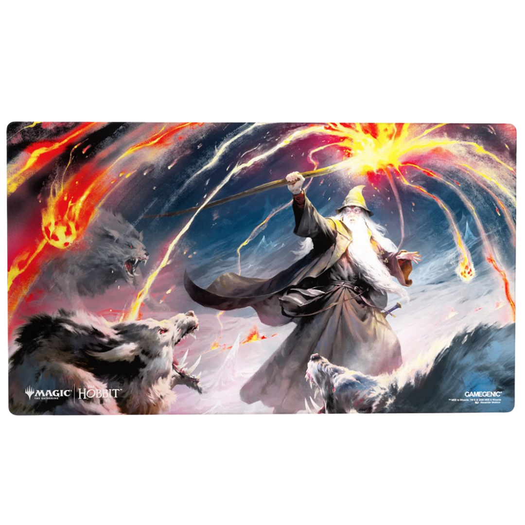 Gamegenic MTG The Hobbit Gandalf, Shadow's Foe Playmat with Shiny Treatment and battle artwork