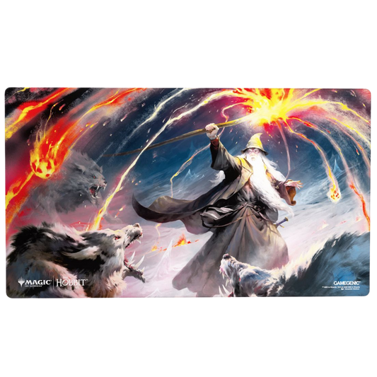 Gamegenic MTG The Hobbit Gandalf, Shadow's Foe Playmat with Shiny Treatment and battle artwork