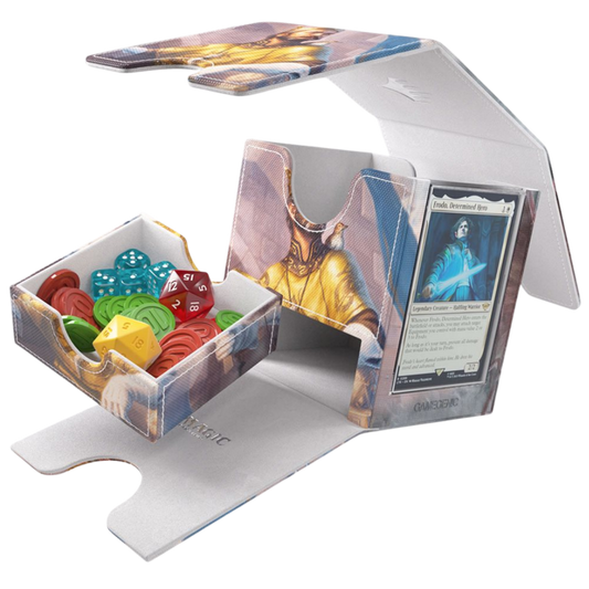 Gamegenic MTG The Hobbit Sidekick Pro XL Bard, King of Dale / Smaug, Word of Dread 100+ deck box open view