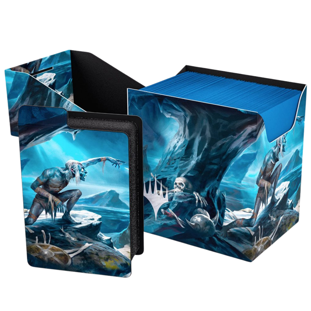 Gamegenic MTG The Hobbit Soft Dynacrate XL Riddles in the Dark 100+ deck box open with Sizemorph Divider and sleeved cards