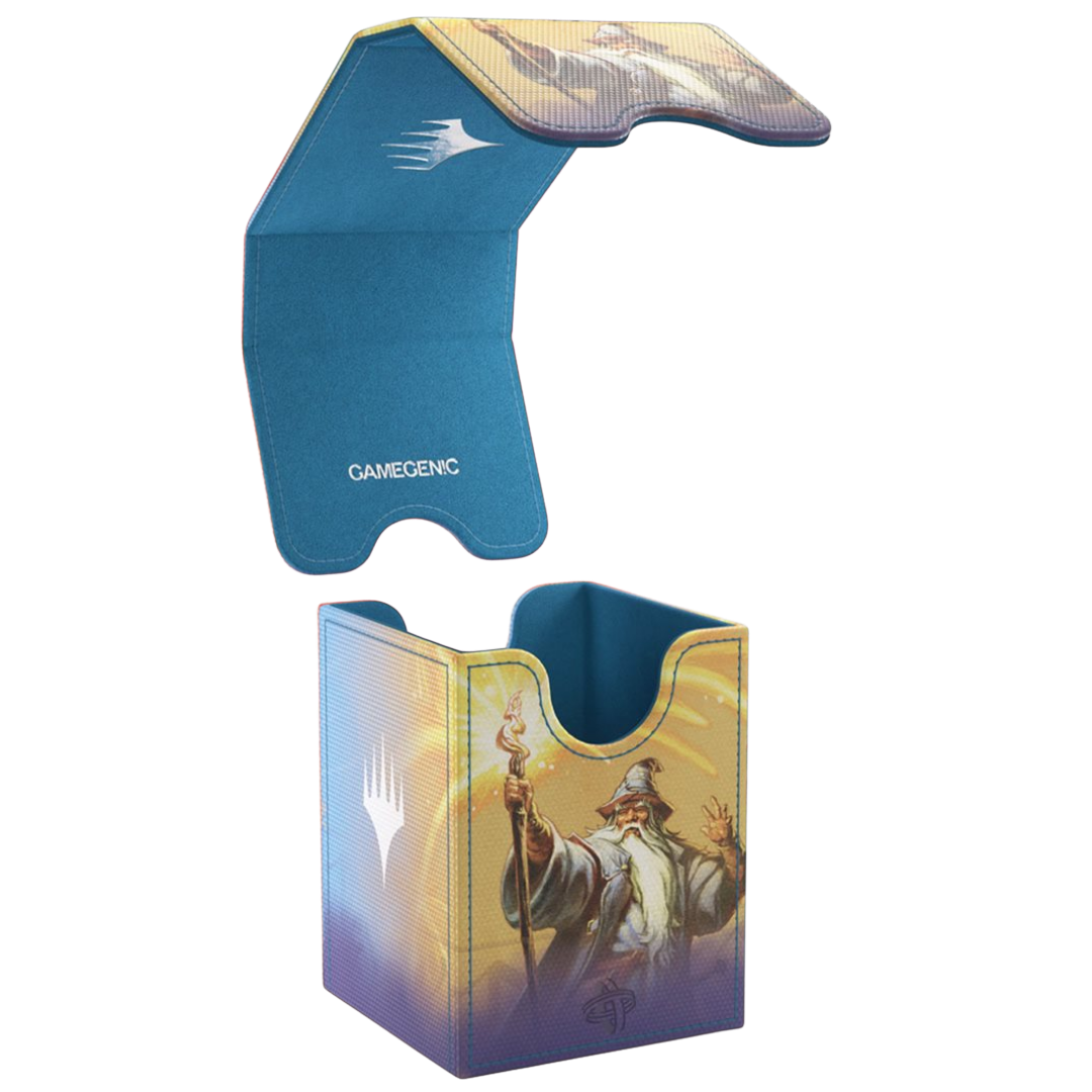 Gamegenic MTG The Hobbit Squire XL Gandalf Goblin's Bane and The Lord of Eagles 80+ deck box open view