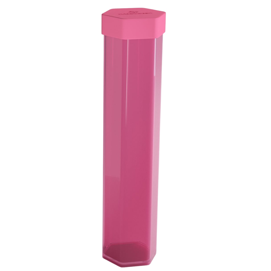 Gamegenic Playmat Tube Pink retail packaging, protective storage for TCG playmats