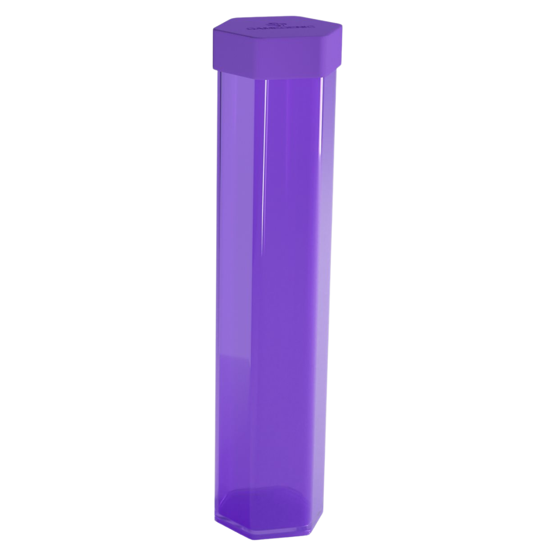 Gamegenic Playmat Tube Purple retail packaging, protective storage for TCG playmats