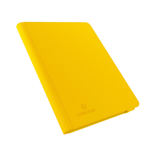 Gamegenic 18-pocket yellow Prime album for trading cards with rigid cover and side-loading card pockets

