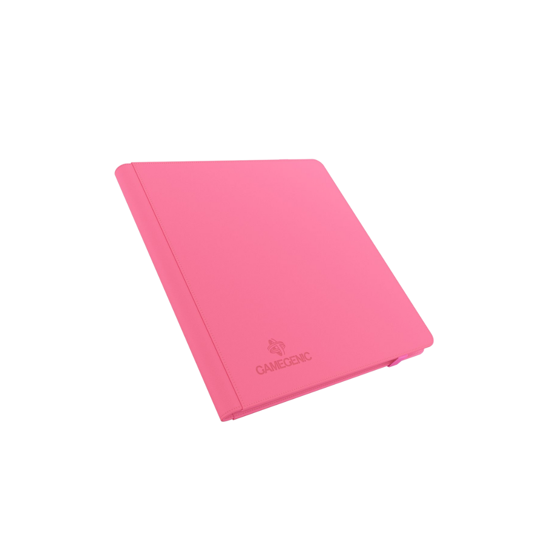 Gamegenic 24-pocket pink Prime album for trading cards with rigid cover and side-loading card pockets

