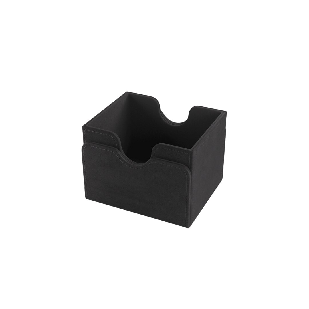 Gamegenic Sidekick Convertible XL - Black deck box with a convertible design, Nexofyber exterior, and space for 100 double-sleeved cards.