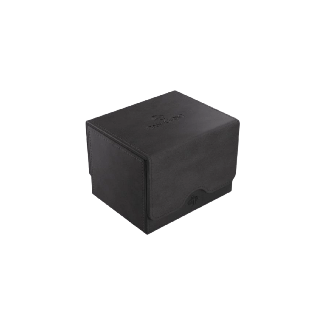 Gamegenic Sidekick Convertible XL - Black deck box with a convertible design, Nexofyber exterior, and space for 100 double-sleeved cards.