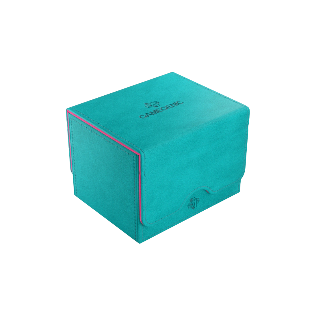 Gamegenic Squire Convertible XL+ deck box teal pink holds 100 double-sleeved cards