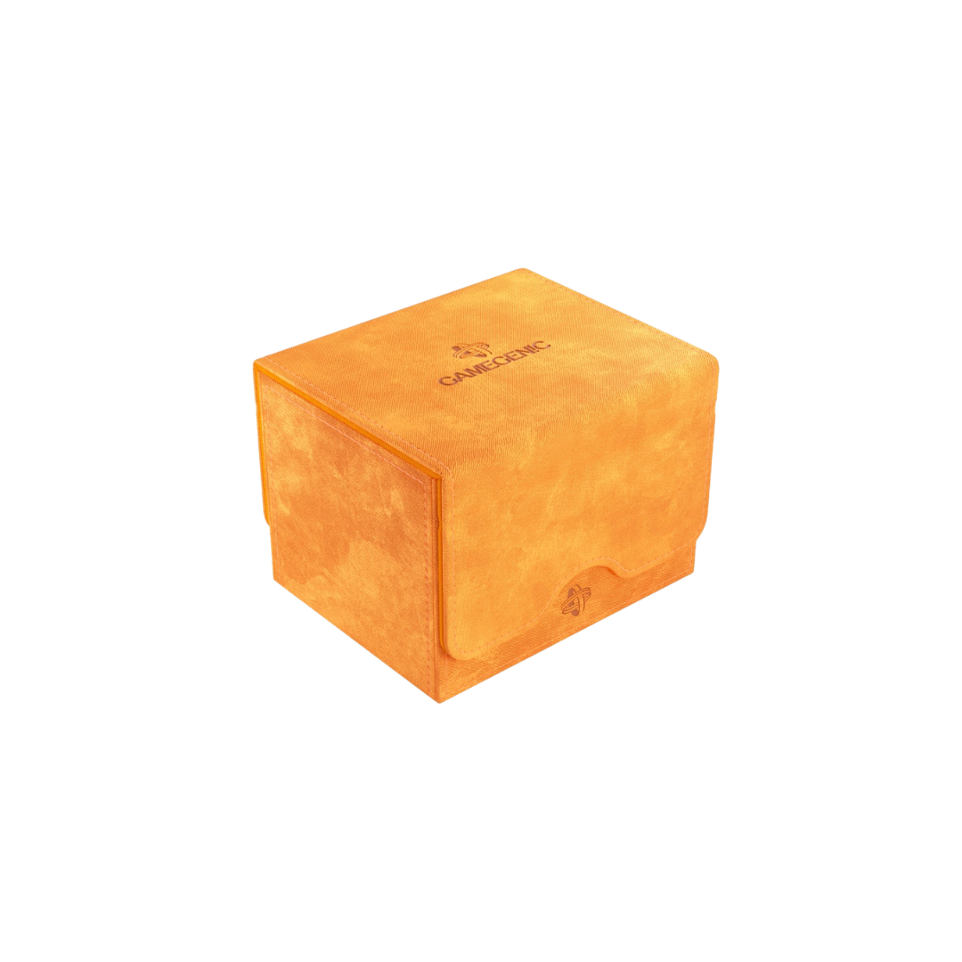 Gamegenic Sidekick Convertible XL Orange deck box for 100 double-sleeved cards, premium TCG storage with magnetic closure and durable XenoSkin.