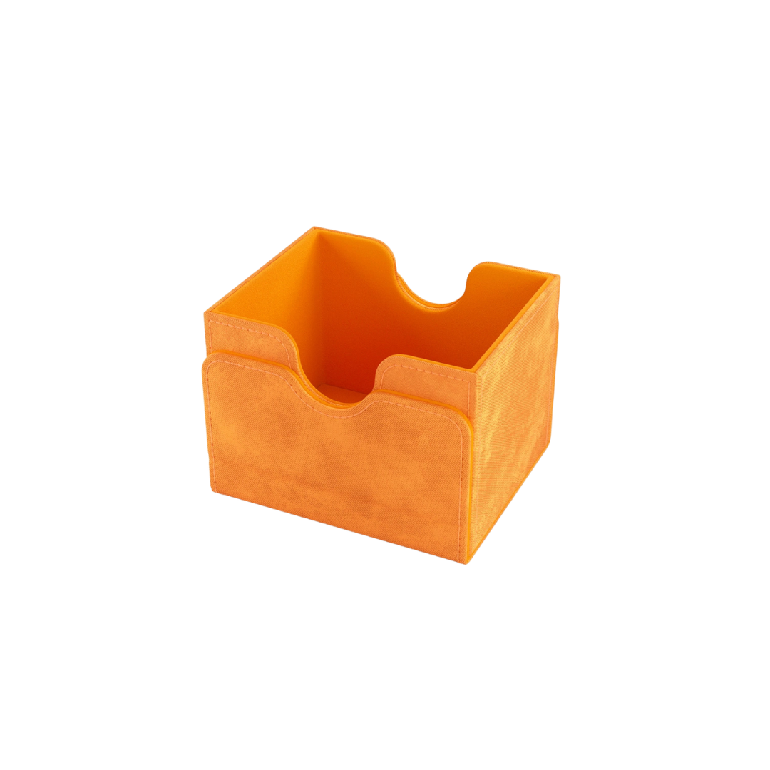 Gamegenic Sidekick Convertible XL Orange deck box for 100 double-sleeved cards, premium TCG storage with magnetic closure and durable XenoSkin.