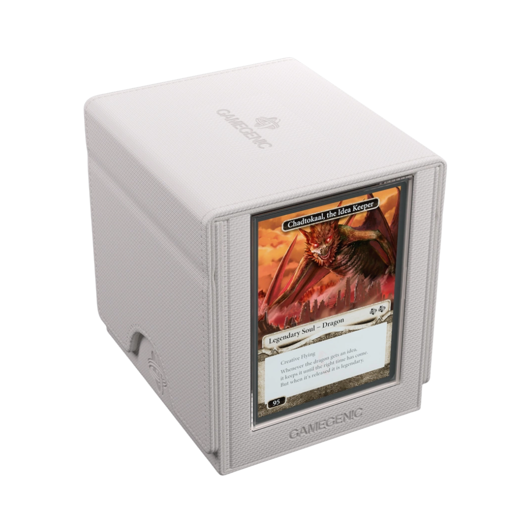 Gamegenic Sidekick Pro Convertible XL White deck box for 100 double-sleeved Commander cards