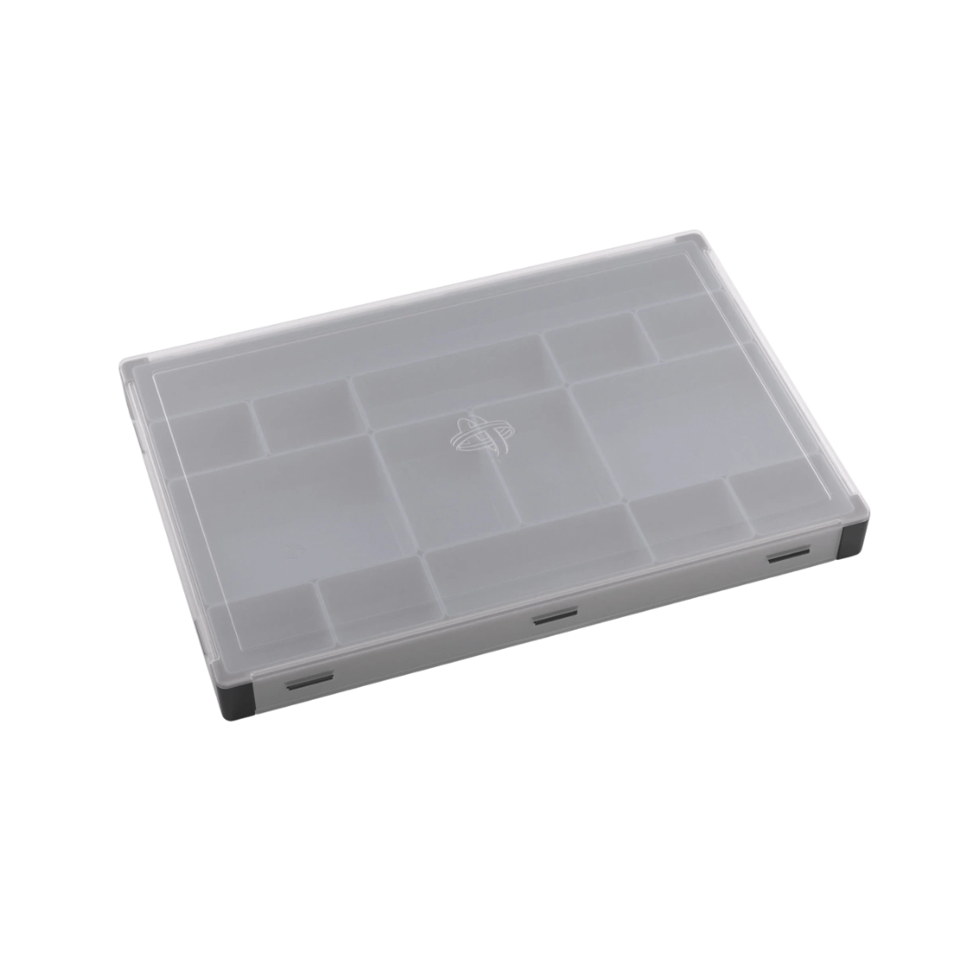 Gamegenic Token Silo XL with 15 removable trays, extra-long storage for tools, and secure clip-on cover for board games and tabletop accessories.
