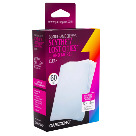 Gamegenic Scythe Lost Cities Board Game Sleeves 60 pack for cards up to 70 x 110 mm 