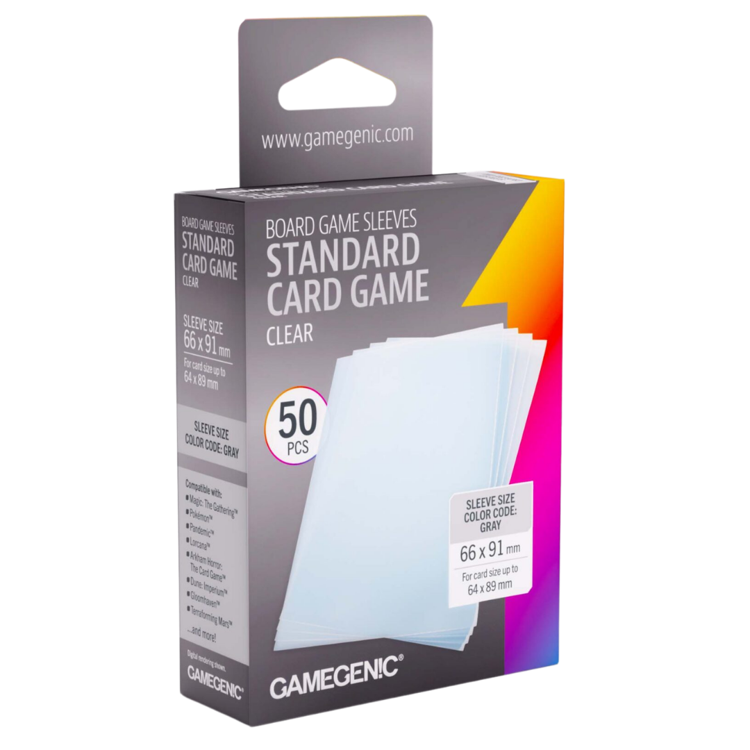 Gamegenic Standard Sized Board Game Sleeves 50 pack for cards up to 64 x 89 mm