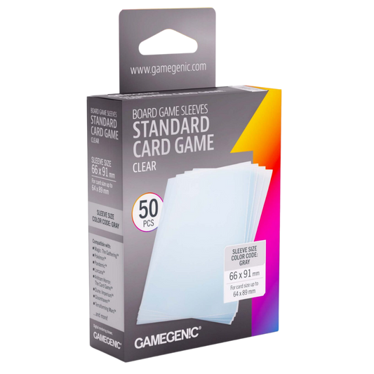 Gamegenic Standard Sized Board Game Sleeves 50 pack for cards up to 64 x 89 mm