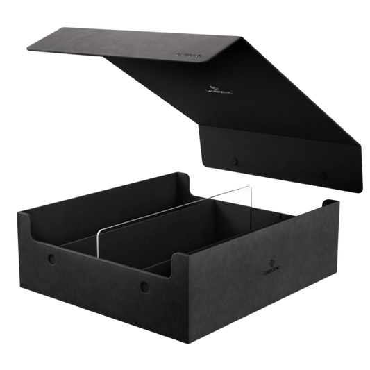 Gamegenic Collectors' Lair Black 2000ct premium trading card storage case for Pokémon and Magic collections inside