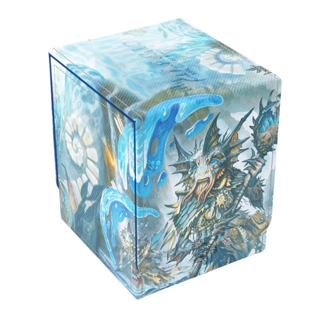 Gamegenic Magic The Gathering Lorwyn Eclipsed Squire Plus XL deck box Sygg Wanderbrine Shield angled view.