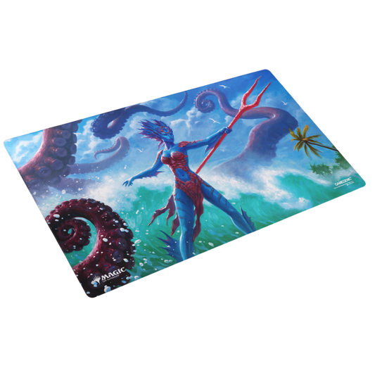 Gamegenic MTG Reality Fracture double-sided Kiora of Salt and Sand and Kiora of Fire and Ashes playmat