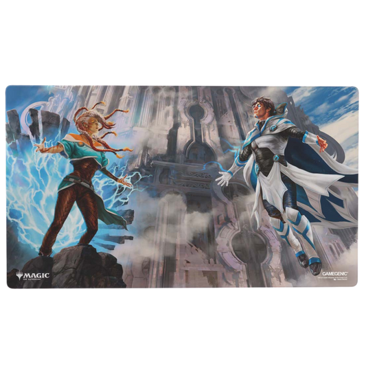 Gamegenic MTG Reality Fracture Tam Beleren and Jace Building Reality shiny treatment playmat