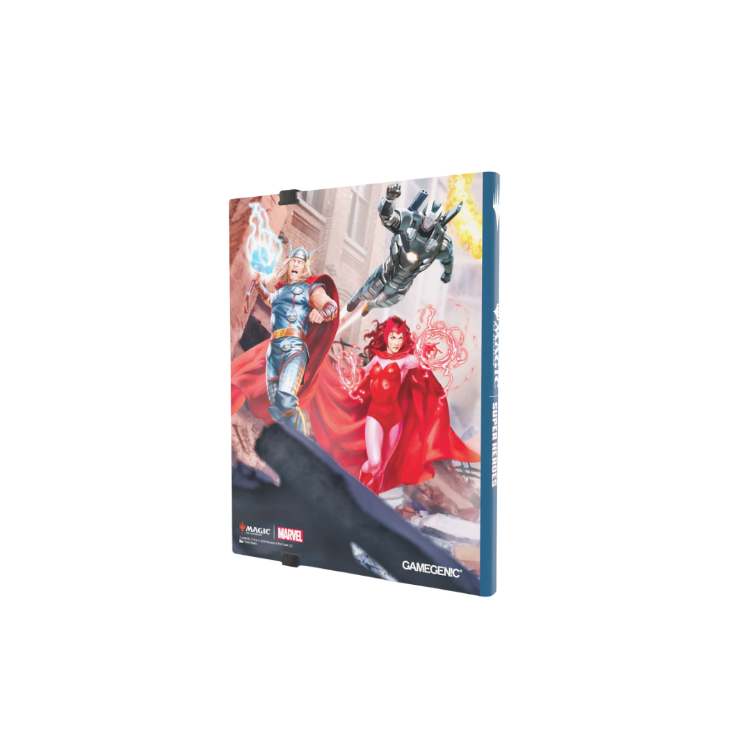 Back of Gamegenic Marvel Super Heroes Casual Album with 18-pocket side-loading card storage pages