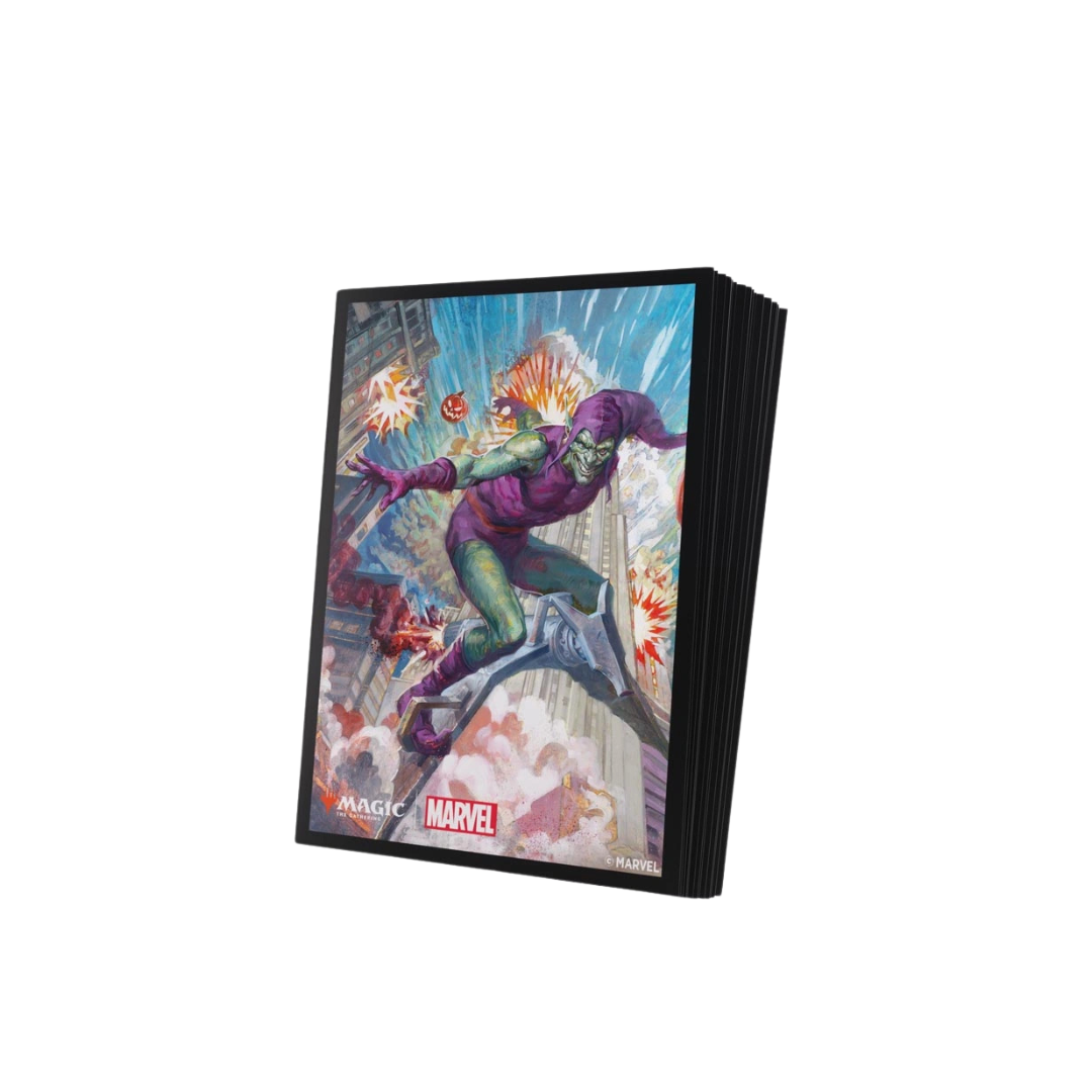 Gamegenic Green Goblin Art Sleeves for MTG, pack of 105 with textured matte backs and clear fronts