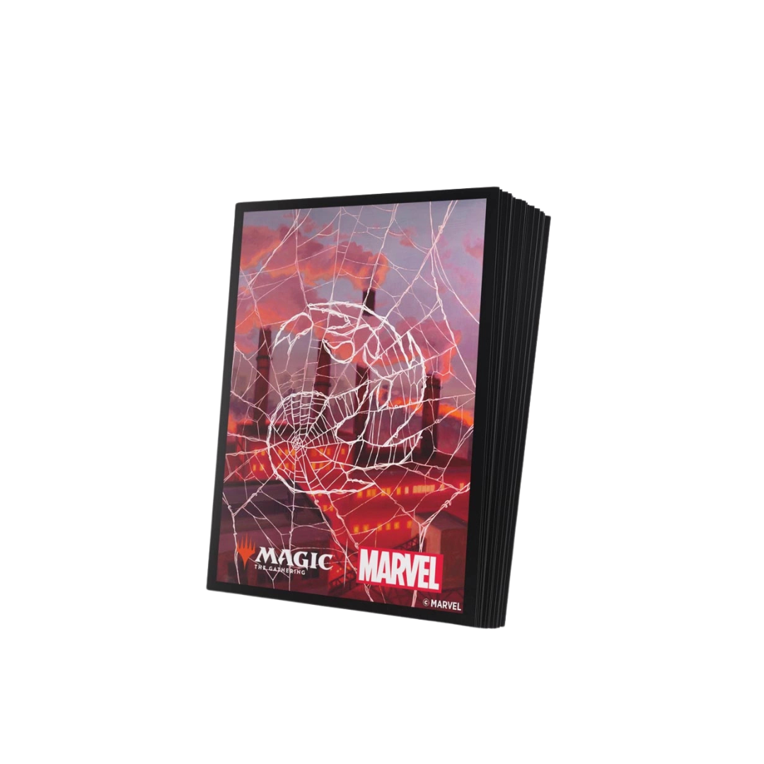 Gamegenic Spider-Man Mountain Art Sleeves for MTG, pack of 105 with textured matte backs and clear fronts