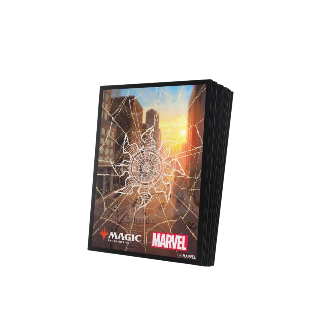 Gamegenic Marvel Spider-Man Plains Art Sleeves for MTG, 105-count with textured matte backs and clear fronts
