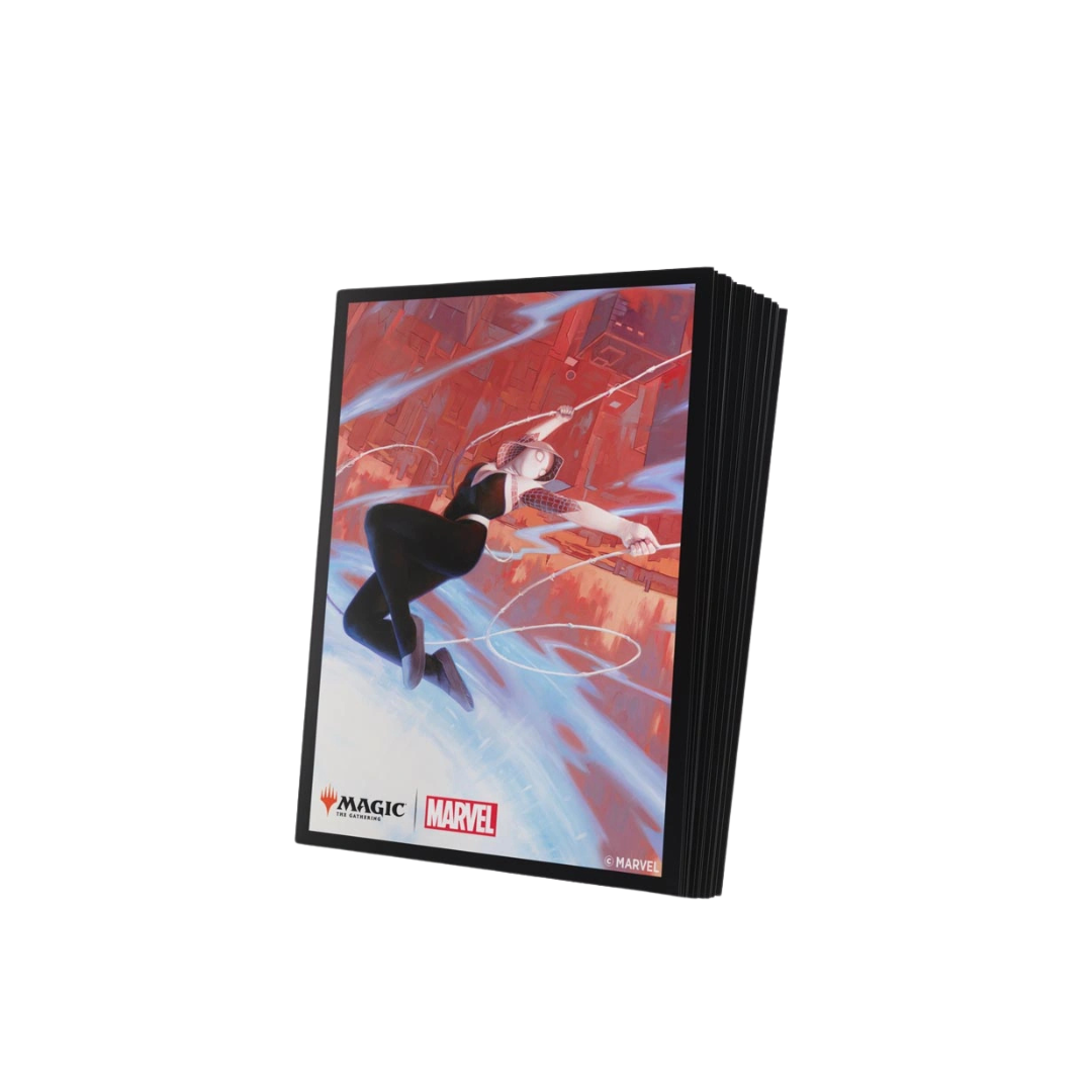 Gamegenic Spider-Gwen Art Sleeves for MTG, pack of 105 with textured matte backs and clear fronts
