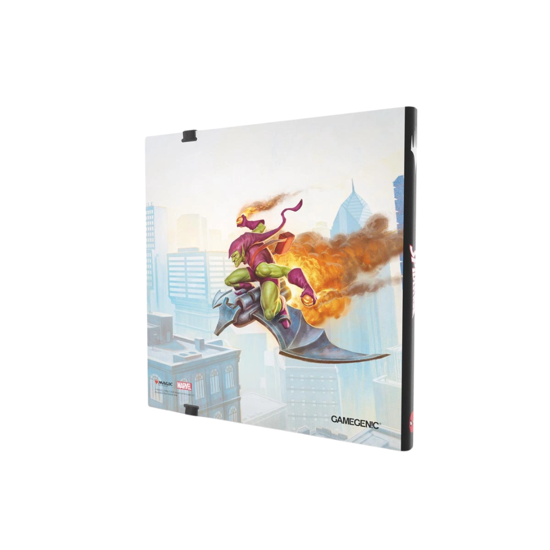 Gamegenic Spider-Man Casual Album back cover with Green Goblin on glider, 24-pocket Magic binder, side-loading pages