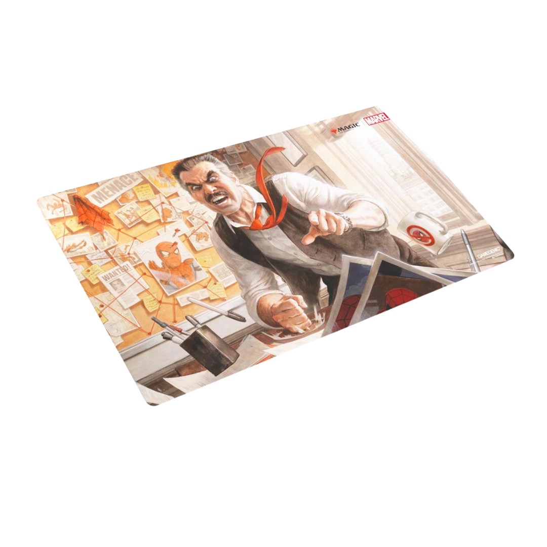 Gamegenic Spider-Man J. Jonah Jameson Prime Playmat for MTG with anti-slip backing and flat stitched edges