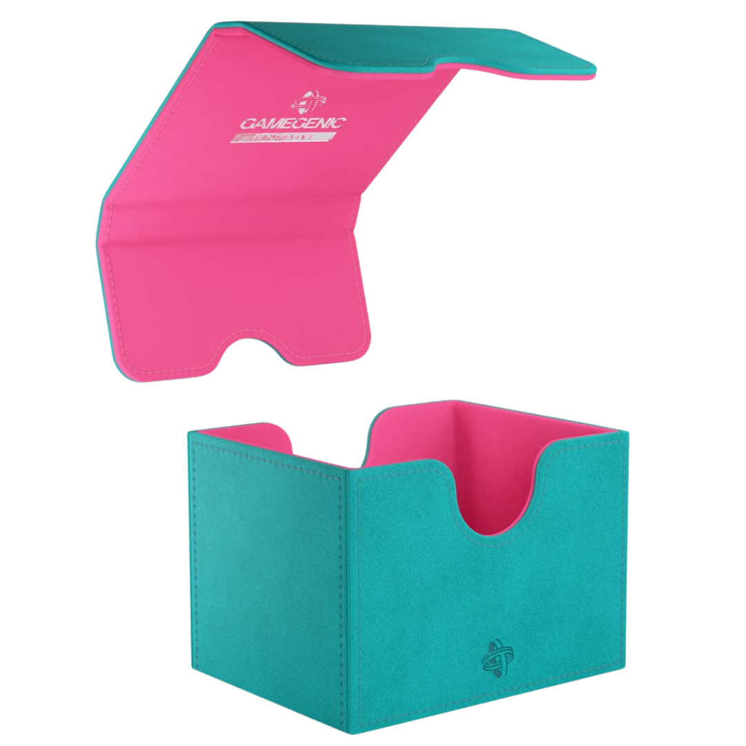 Gamegenic Sidekick Convertible XL teal pink deck box for 100 double-sleeved cards