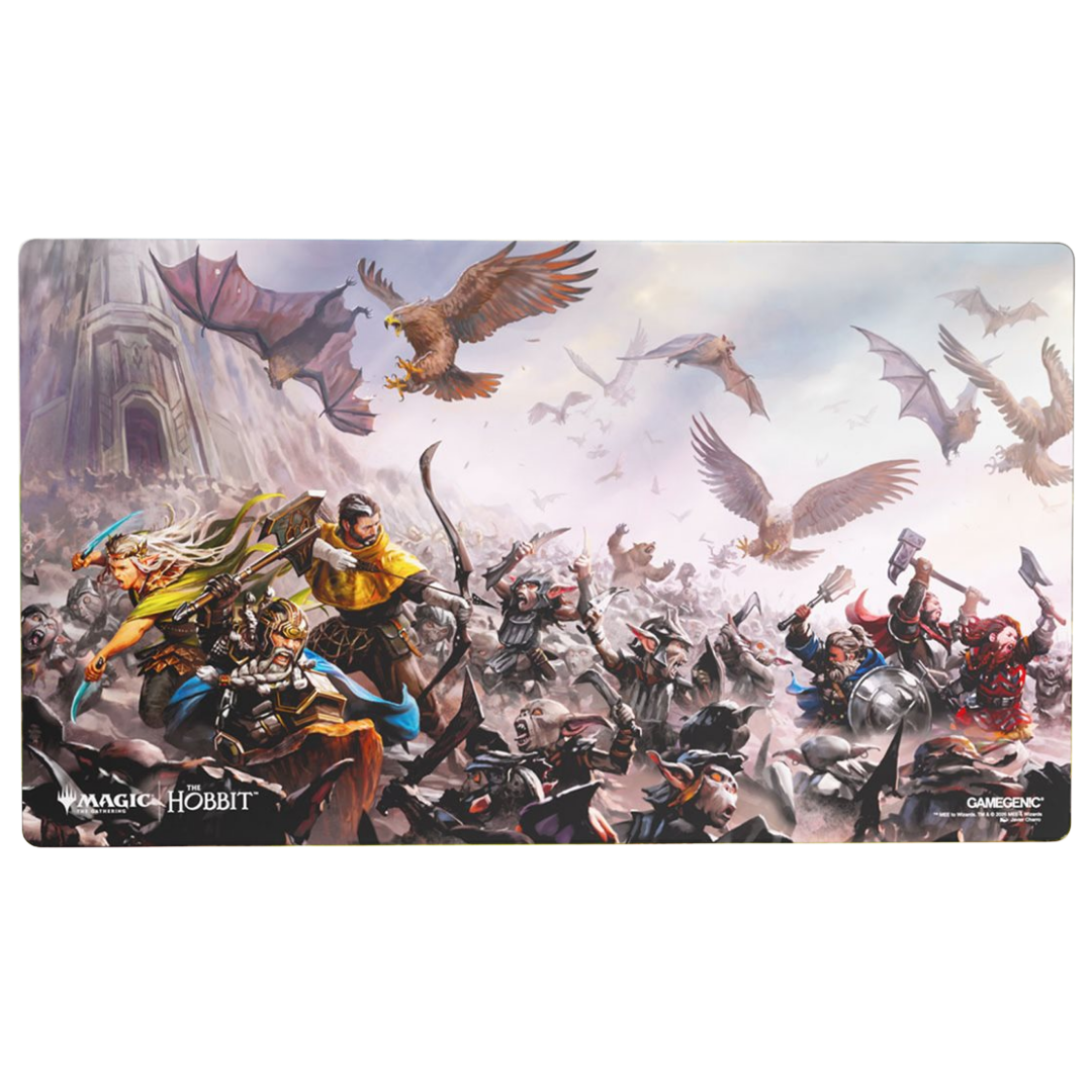 Gamegenic Magic The Gathering The Hobbit Playmat featuring Battle of Five Armies artwork with heroes defending Middle Earth