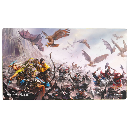 Gamegenic Magic The Gathering The Hobbit Playmat featuring Battle of Five Armies artwork with heroes defending Middle Earth