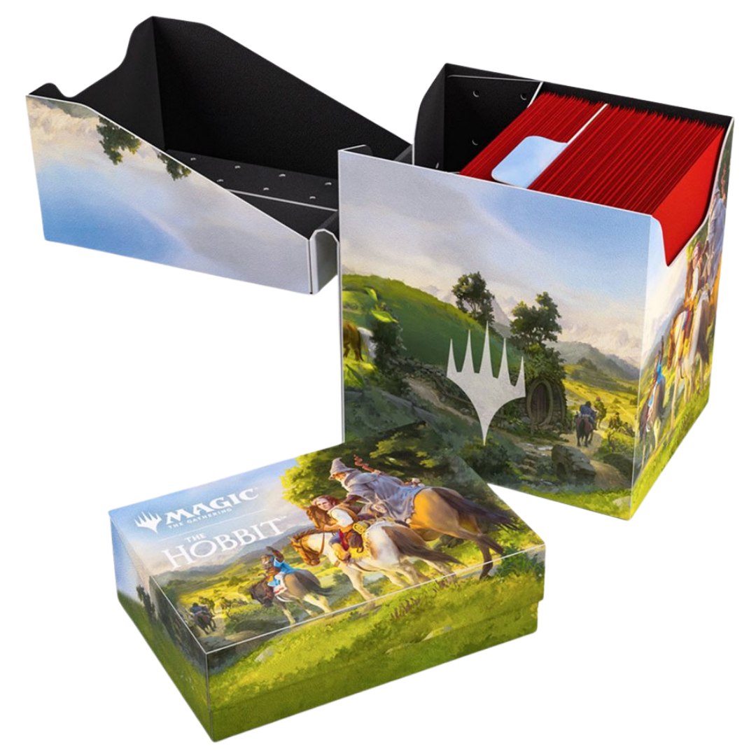 Gamegenic The Hobbit Soft Crate 80+ opened to show deck storage, integrated token box and card divider