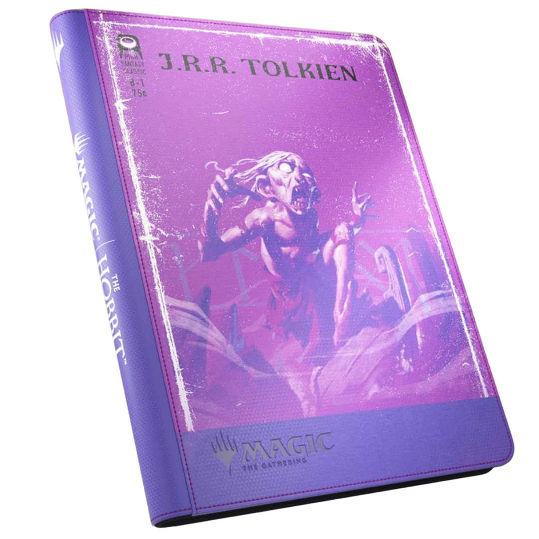 Gamegenic Magic The Gathering The Hobbit Zip Up Album 18 Pocket featuring Gollum Riddle Master artwork on the front cover