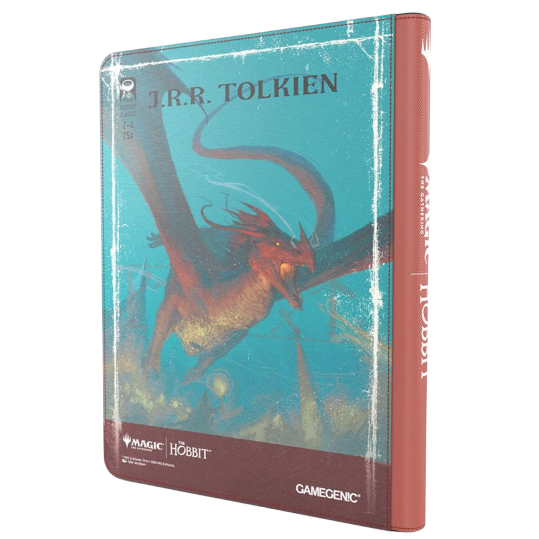 Gamegenic Magic The Gathering The Hobbit Zip Up Album 18 Pocket featuring Smaug Worm of Dread artwork on the back cover