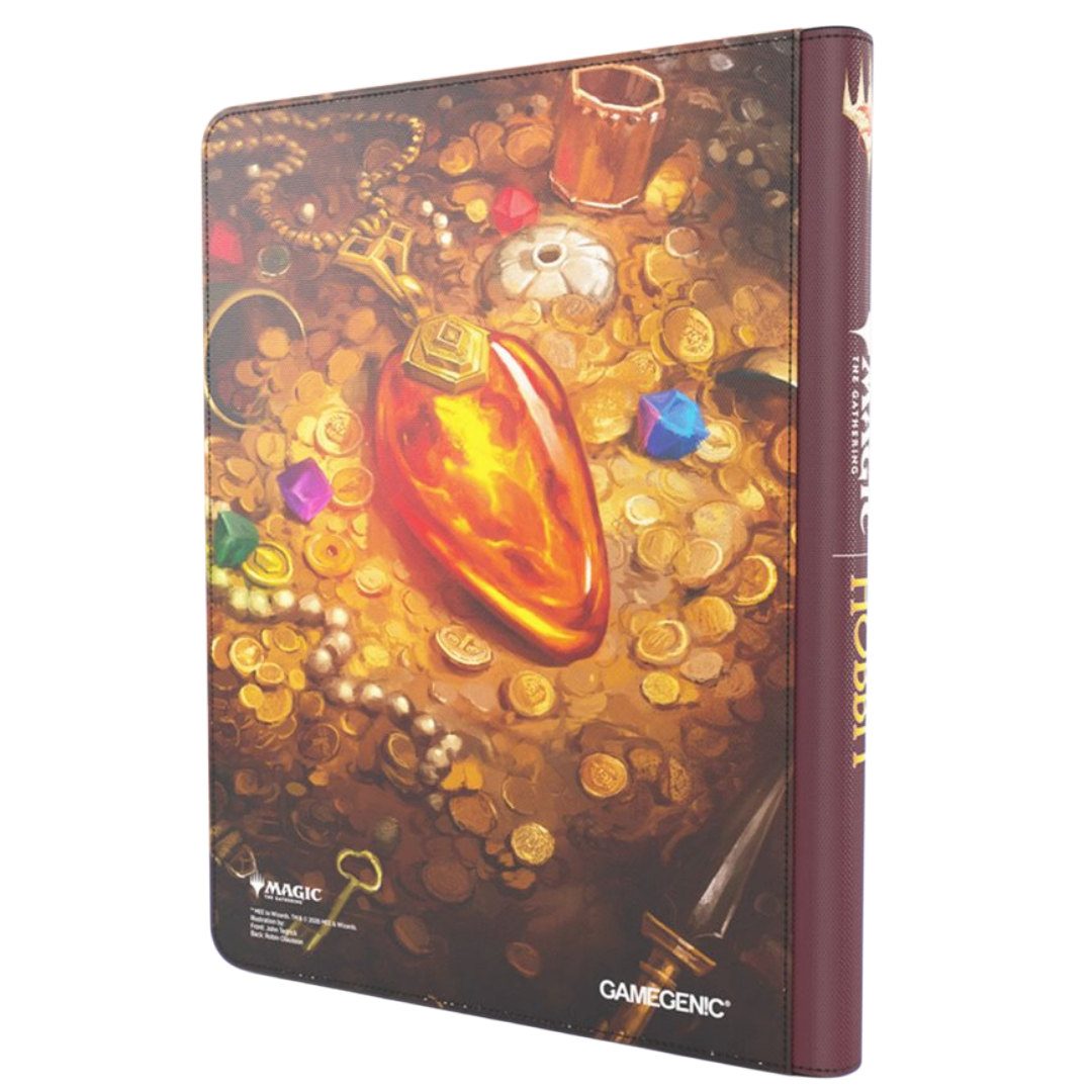 Gamegenic Magic The Gathering The Hobbit Zip Up Album 18 Pocket featuring Villain's Treasure 3 Arkenstone treasure artwork on the back cover