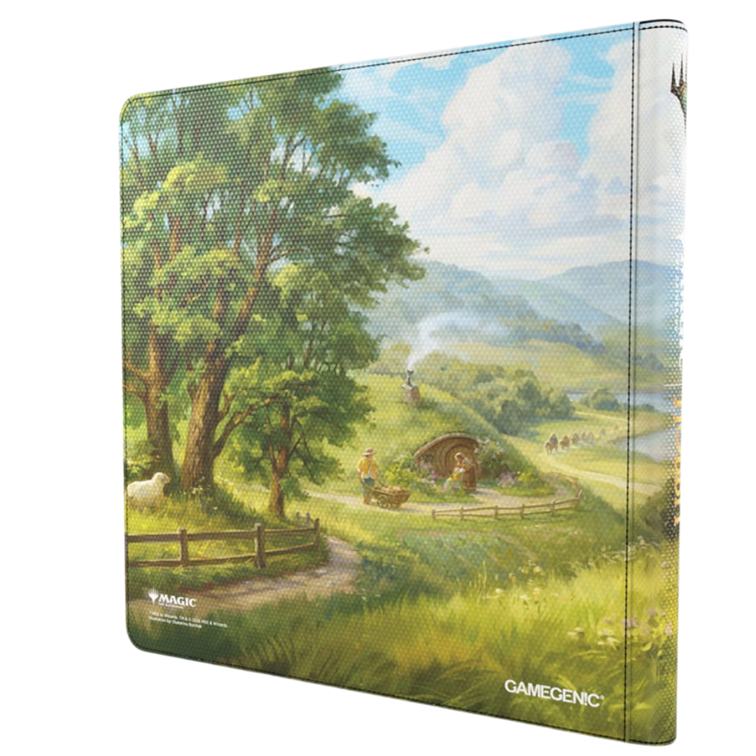Gamegenic Magic The Gathering The Hobbit Zip Up Album 24 Pocket featuring Landscape 1 panoramic Shire artwork on the back cover