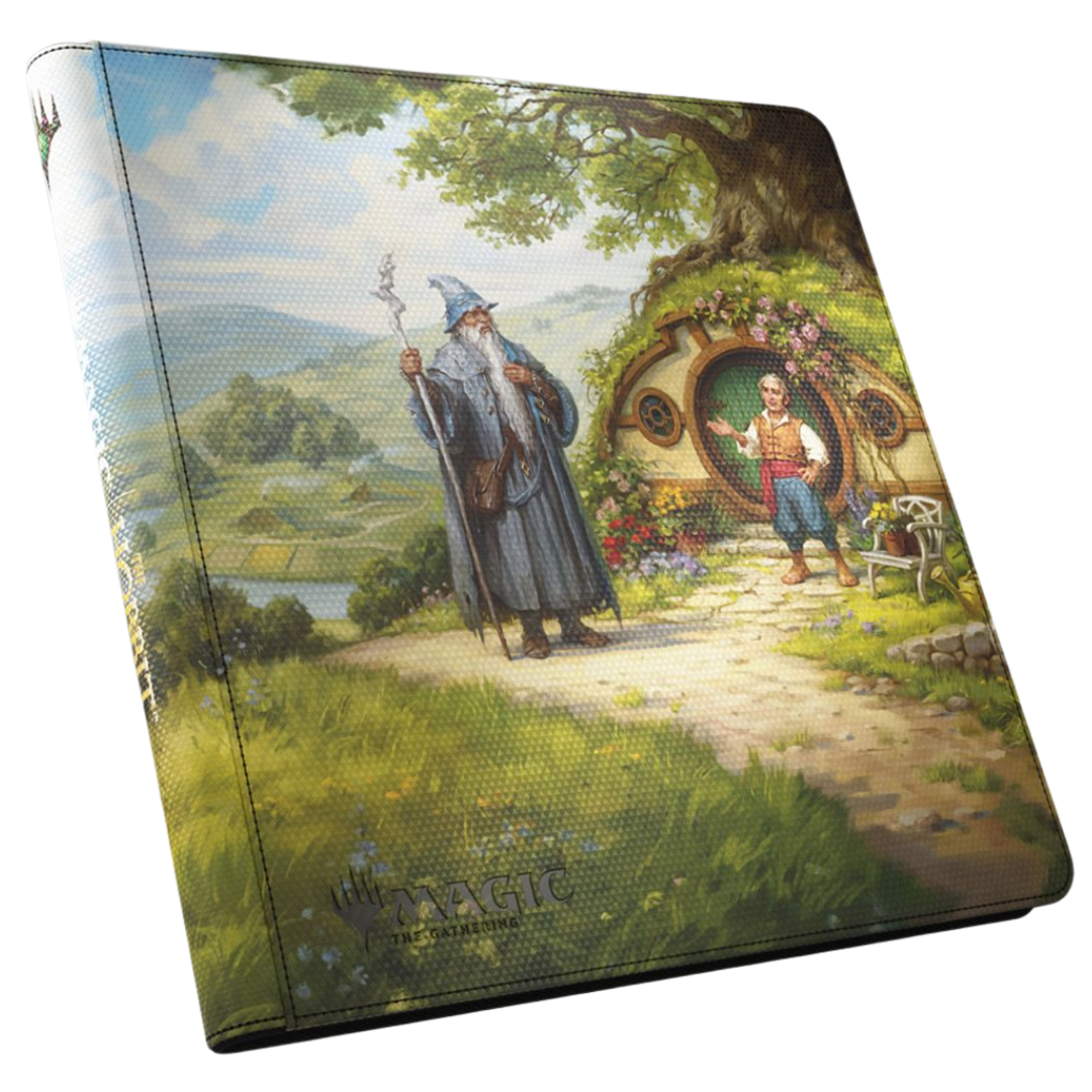 Gamegenic Magic The Gathering The Hobbit Zip Up Album 24 Pocket featuring Landscape 1 artwork with Gandalf and Bilbo on the front cover