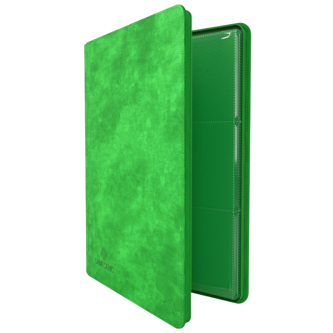 Gamegenic Zip-Up Album 18 Pocket Green binder for Pokémon and Magic The Gathering card storage side picture