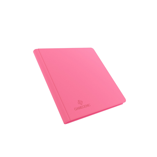 Gamegenic 24-pocket pink zip-up album for trading cards with Nexofyber surface and microfiber lining

