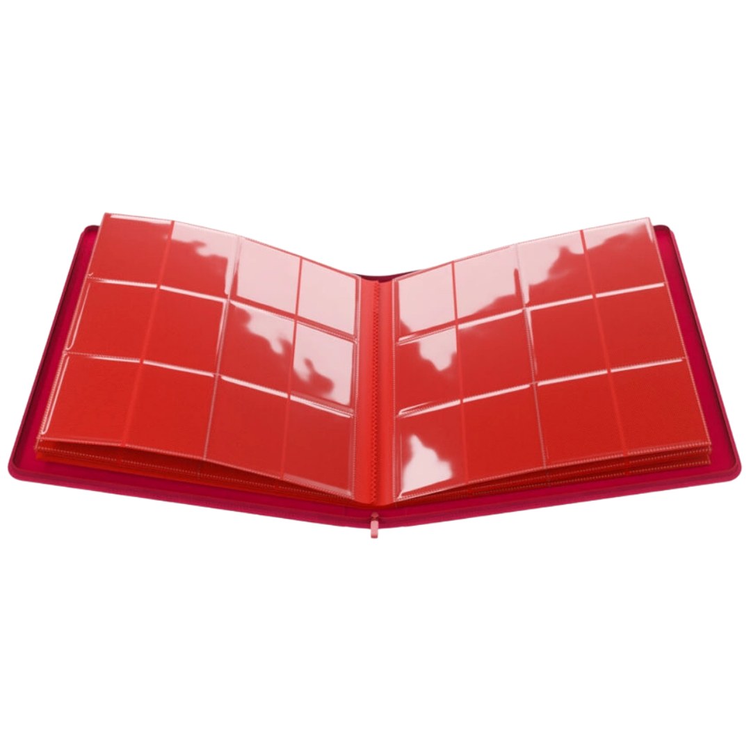 Gamegenic Zip-Up Album 24 Pocket Red binder for Pokémon and Magic The Gathering card storage open image
